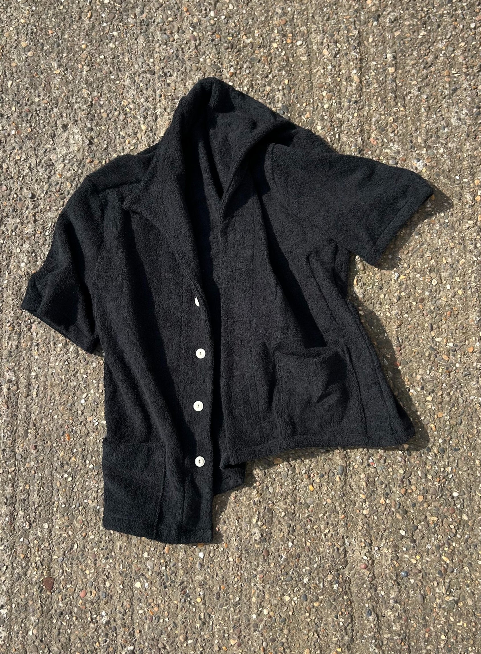 One Piece Towelling Shirt - Black image 2