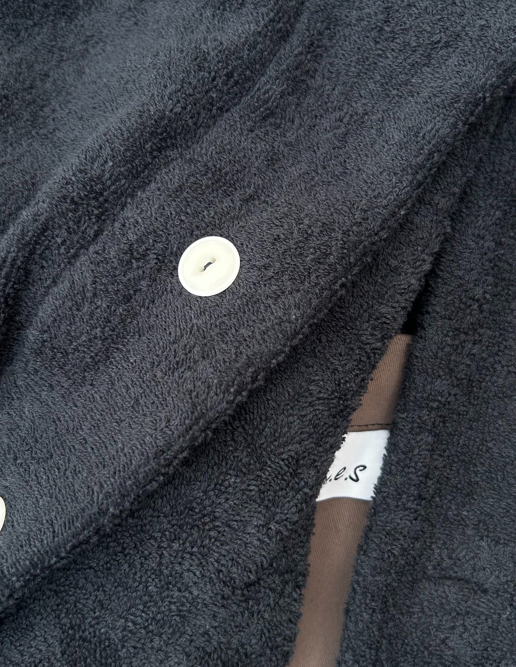 One Piece Towelling Shirt - Black image 3