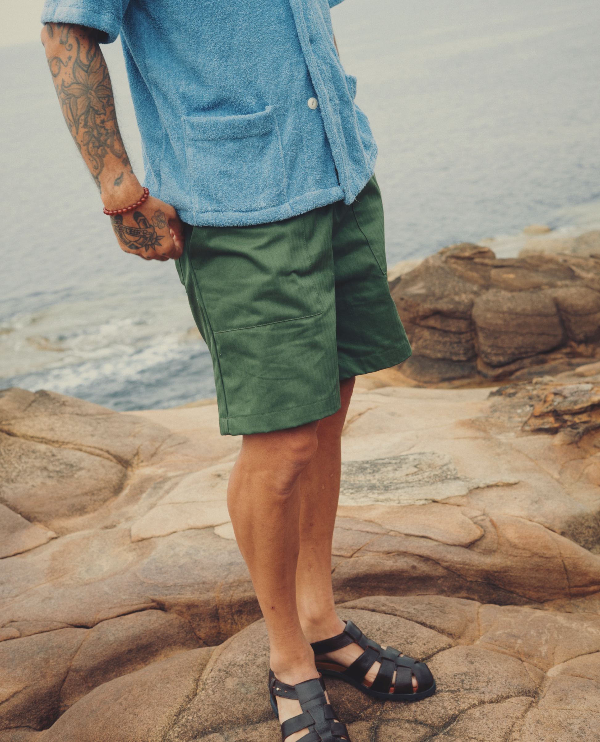 Shapers Shorts Herringbone - Forest