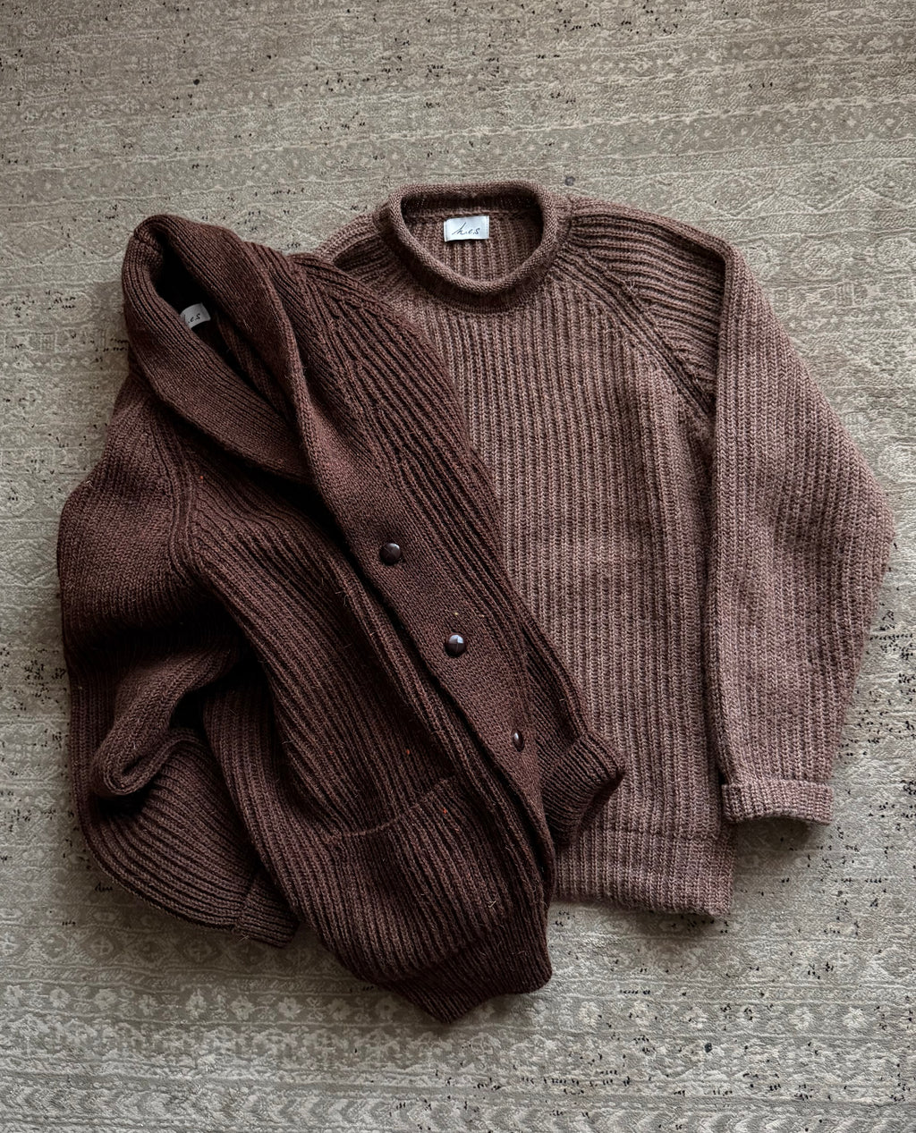 Heavy Shawl Cardigan - Conker