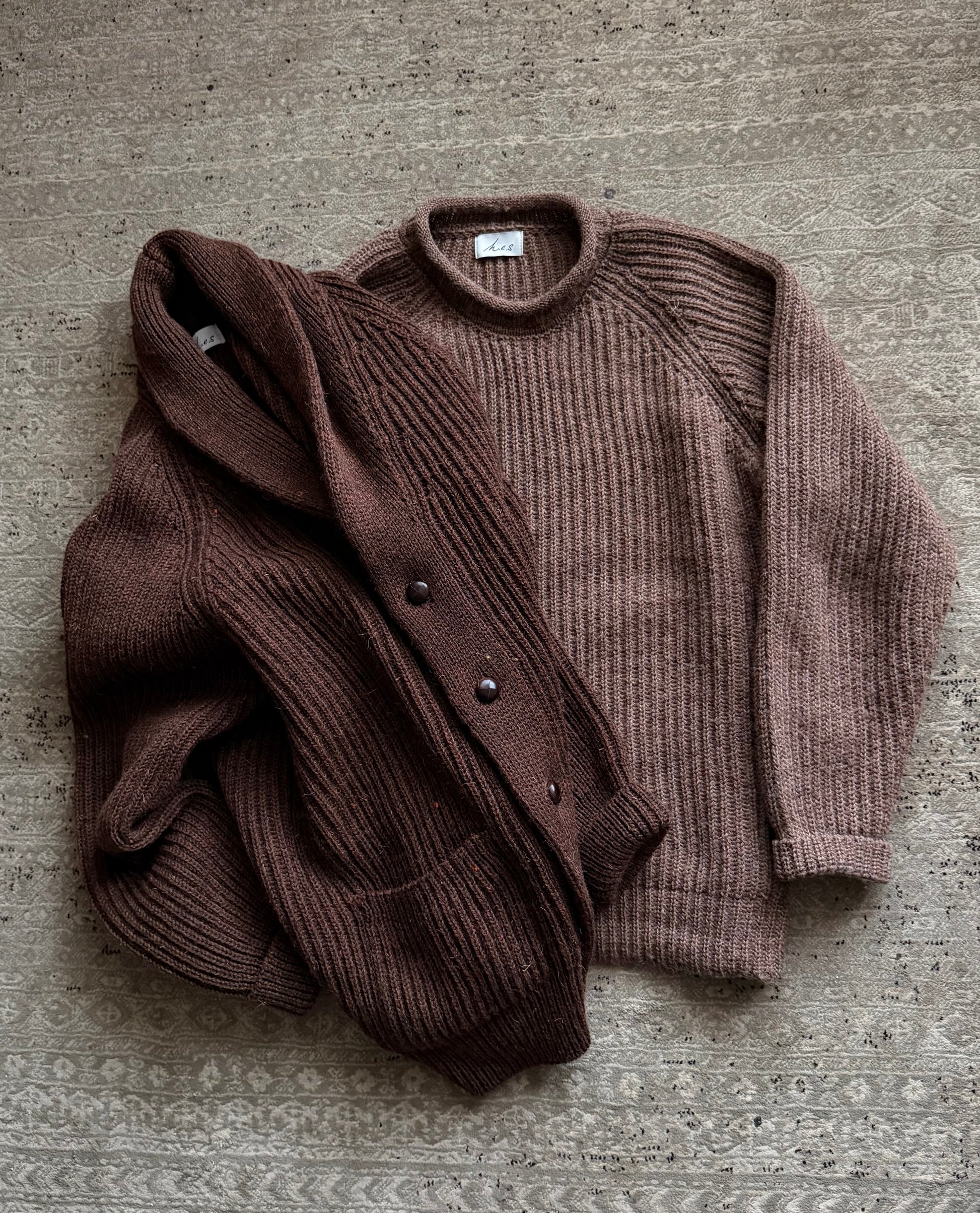 Heavy Shawl Cardigan - Conker