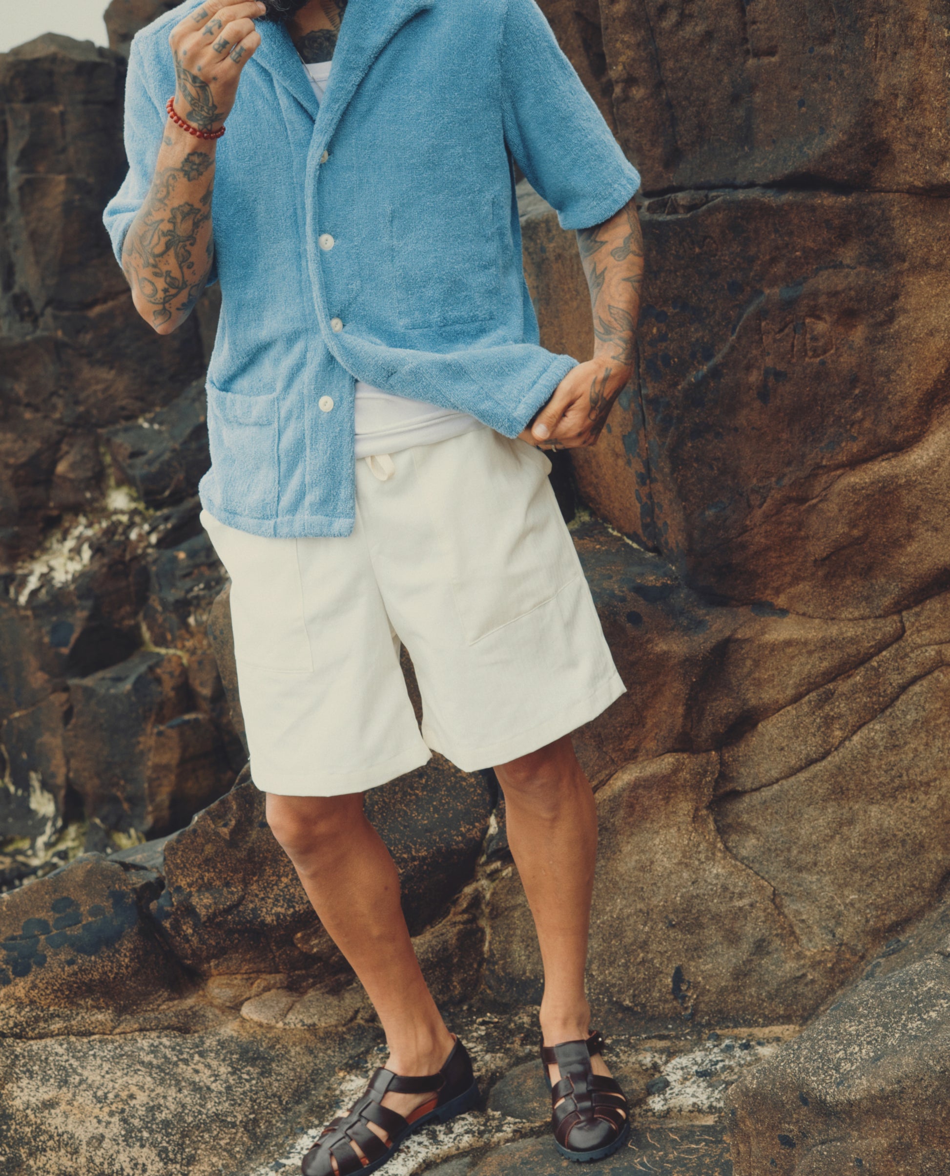 Shapers Shorts Herringbone - Off White